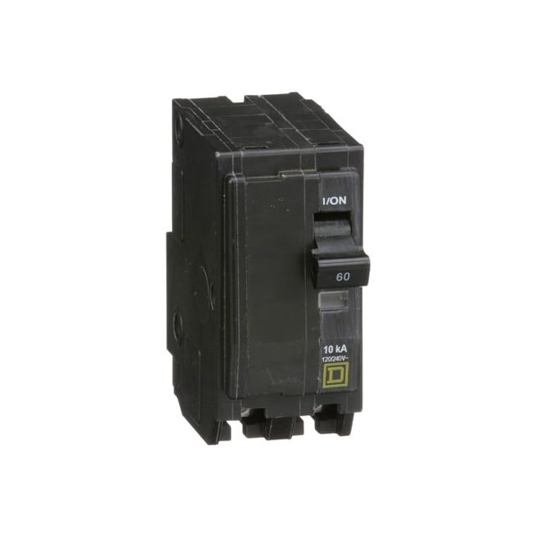 Square D Miniature Circuit Breaker, QO Series, 60A, 2 Pole, 120/240V AC, 10kA at 120/240V AC QO260CP - main